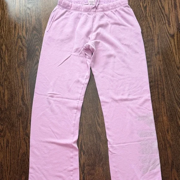 Victoria Secret Pink bling boyfriend sweatpants xs - Picture 1 of 4